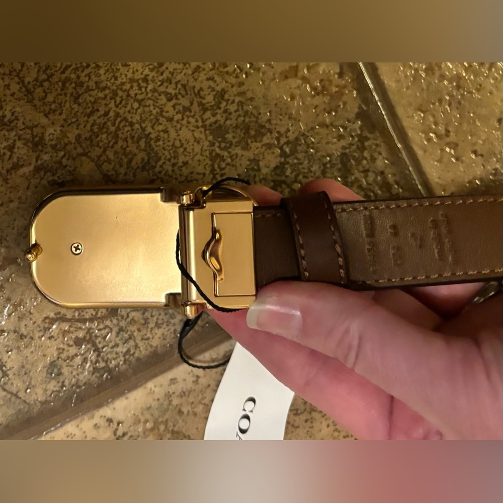 NWT Coach Signature Buckle Cut To Size Morgan Belt, 25mm - Picture 3 of 6